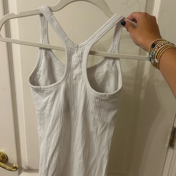 White Ribbed Tank Top - Picture 3 of 3
